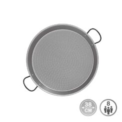 VAELLO Panela de paella em aço polido para placas de indução e cerâmica ø38cm (8 pessoas)