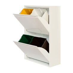 Armario metalico reciclagem 4 gavetas branco 92 x 60 x 25 cm