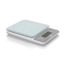 LAICA Balança de cozinha eletrónica, máximo 5kg. branca com bateria recarregável