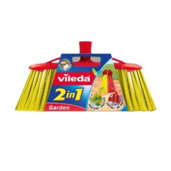 VILEDA Escova de vassoura para exterior 2 em 1 para jardim
