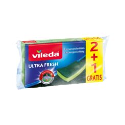 VILEDA Esfregador ultra fresco com esponja antibacteriana 2+1