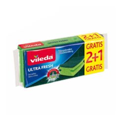VILEDA Esfregão ultrafresco protetor de unhas verde 2+1