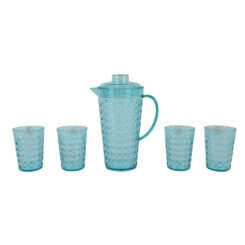 Jarro 2 l e 4 copos design bola azul de 420 ml