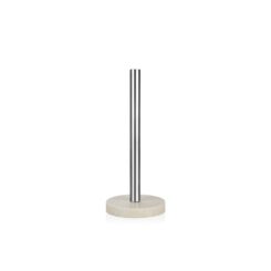Portarrollo inox con base de resina beige ø13,5 x 33 cm