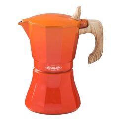 Cafeteira de alumínio de 6 chávenas modelo "petra" COR de laranja