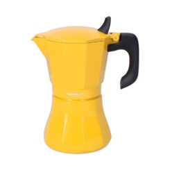 Cafeteira de alumínio Petra mostarda 9 xícaras
