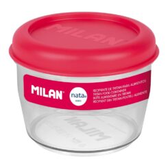 Nata® 624 Lancheira Tritan Redonda Hermética Rosa 500 ml