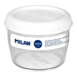 Nata® 624 lancheira tritan redonda branca hermética 500 ml