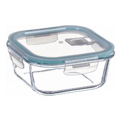 Lancheira quadrada hermética de borosilicato 800 ml