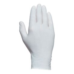 Luva de látex, em pó, descartável, branca, T-08, caixa 100 UDS