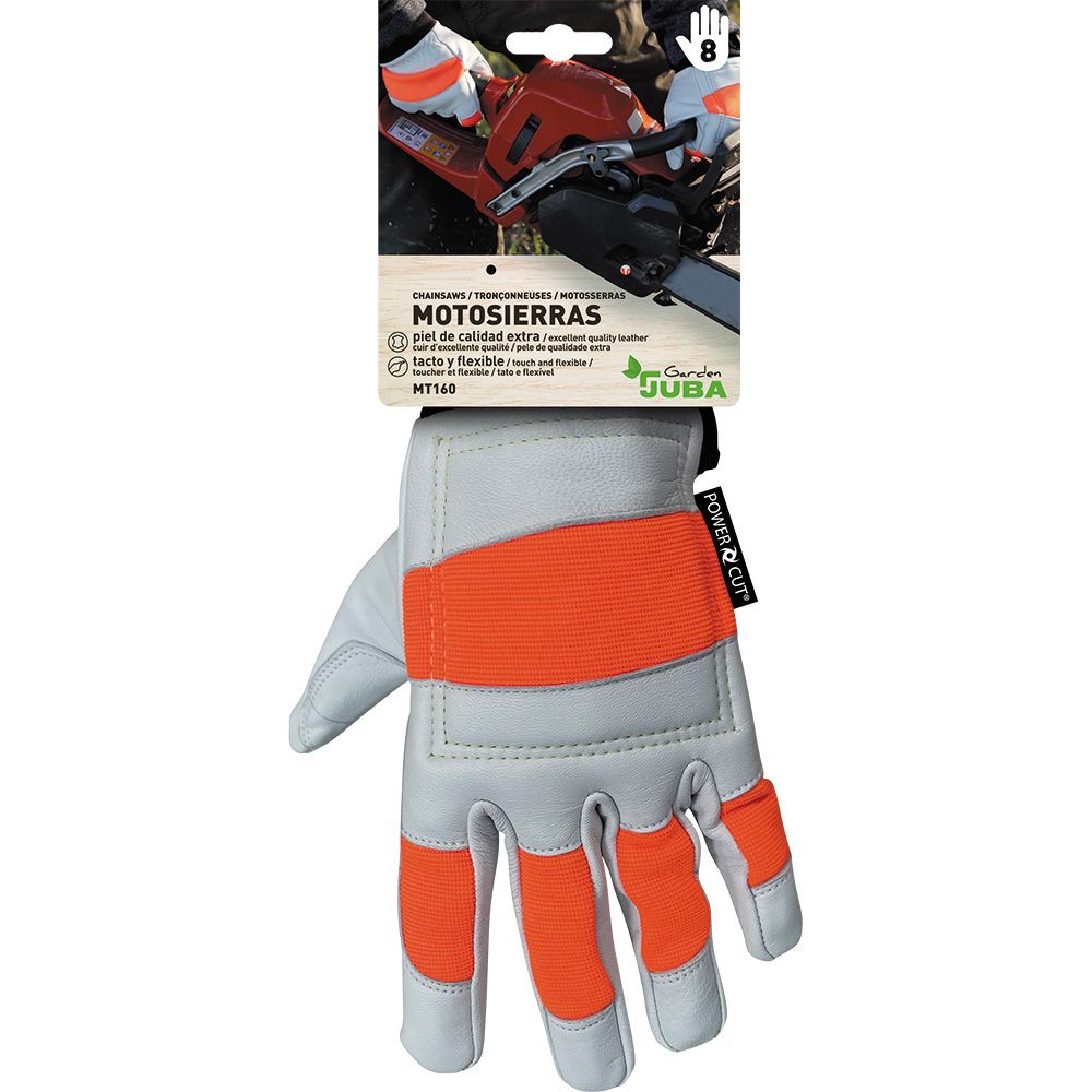 Luva de couro reforçado para motosserra, classe 1, T-09 - Image 3