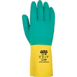Luva de látex, forro de algodão, bicolor, T-10