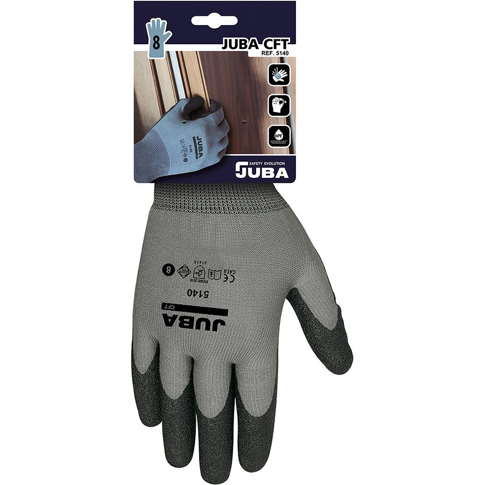 Luva de nylon com palma revestida de PVC para jardinagem, T-07