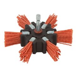 Escova rebolo lamelado em FIO de nylon haste hexagonal  Ø100 x 20 mm