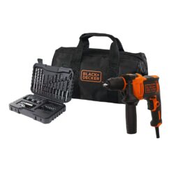 Kit furadeira 710 w, ø13mm + 32 acessórios em maleta + bolsa de transporte, com cabo