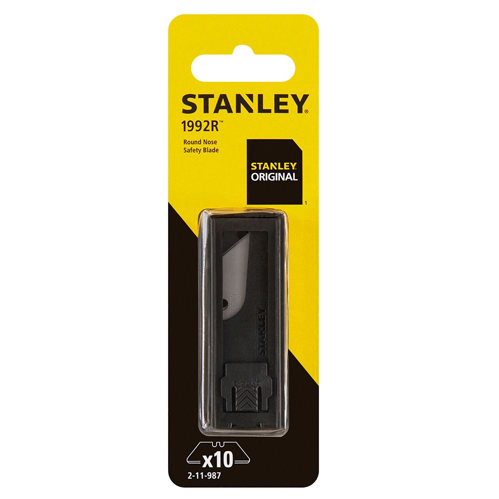 Blíster 10 lâminas trapezoidais 62mm ponta arredondada para x-ato 2-11-987 stanley - Image 2