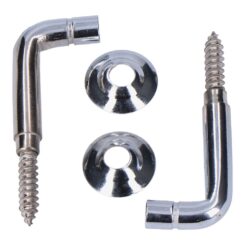 Ganchos torneados latão níquelado 30 mm. recolha de cortinas, 2 unidades