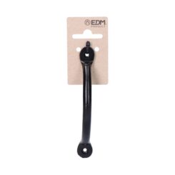 Puxador de porta, em aço com acabamento preto, 125 mm, blister