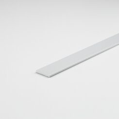 Perfil de alumínio plano para montagem DIY, prata, 1000 x 25 x 2 mm