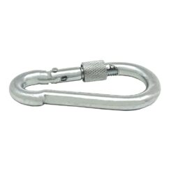 Mosquetão de bombeiro com segurança, MSQ02, aço galvanizado, 10 x 100 mm
