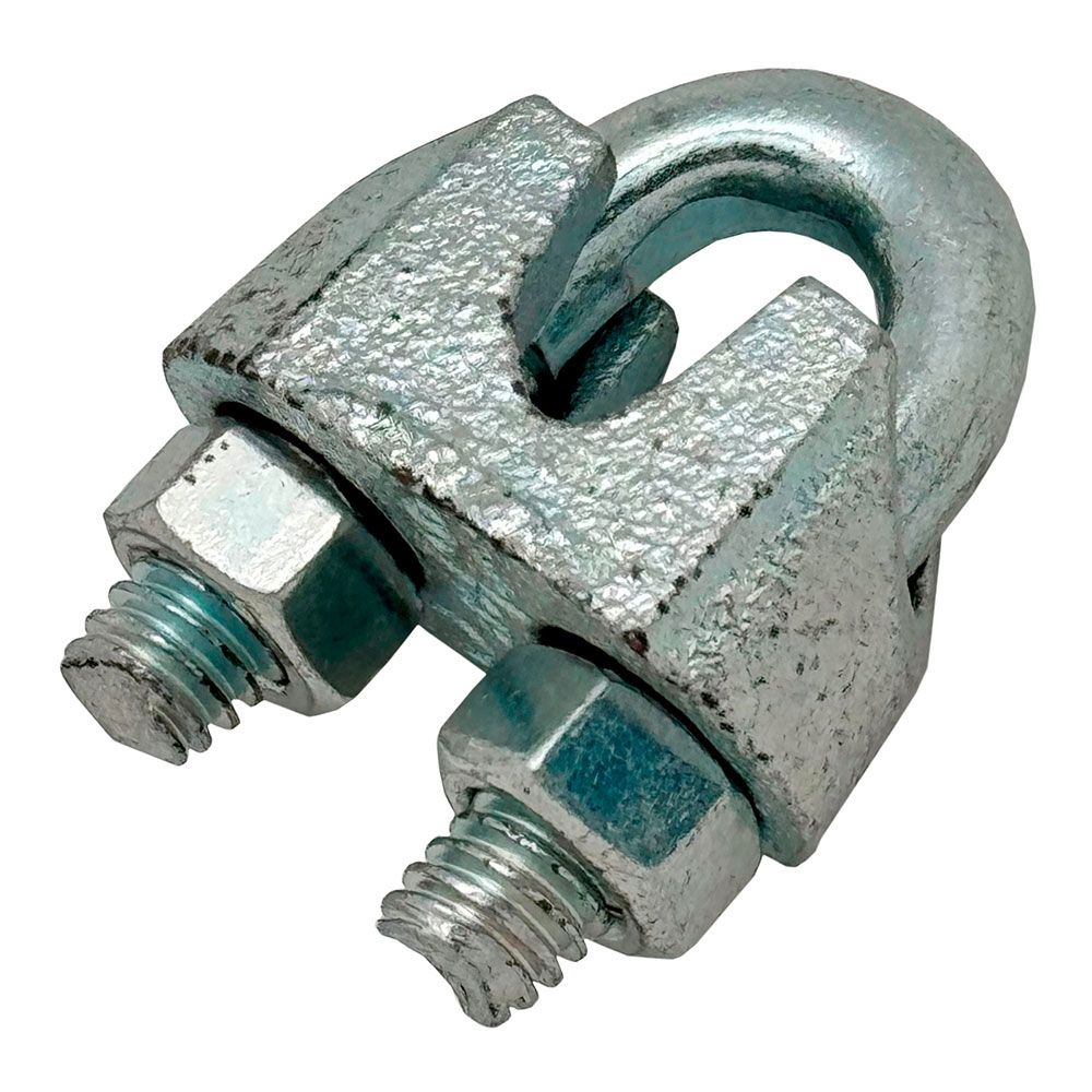 Grampo cabo DIN-741 SJT01, aço galvanizado, M8 3/8". 2 unidades - Image 2