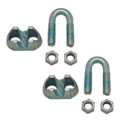 Grampo cabo DIN-741 SJT01, aço galvanizado, M10 1/2". 2 unidades