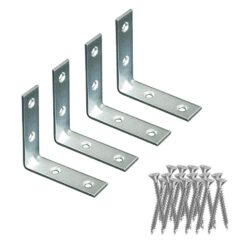 Ângulo de reforço AN02, aço zincado, 50 x 50 x 15 mm. 4 unidades