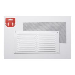 Grelha anti-mosquito alumínio 0,6 lacado branco 300x150mm (g)