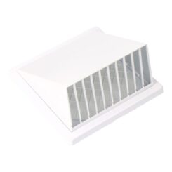 Grelha de ventilação com capa ABS ø 100mm 170x170mm branca