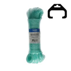 Corda de plastico verde, calibre 4 mm x 25 m