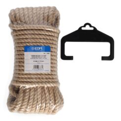 Corda natural juta 3 cabos calibre 8 mm x 15 m