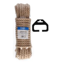 Corda natural juta 3 cabos calibre 10 mm x 10 m