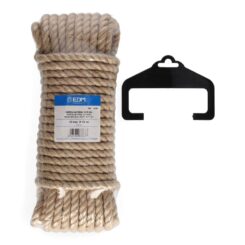 Corda natural juta 3 cabos calibre 10 mm x 15 m