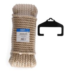 Corda natural juta 3 cabos calibre 10 mm x 20 m