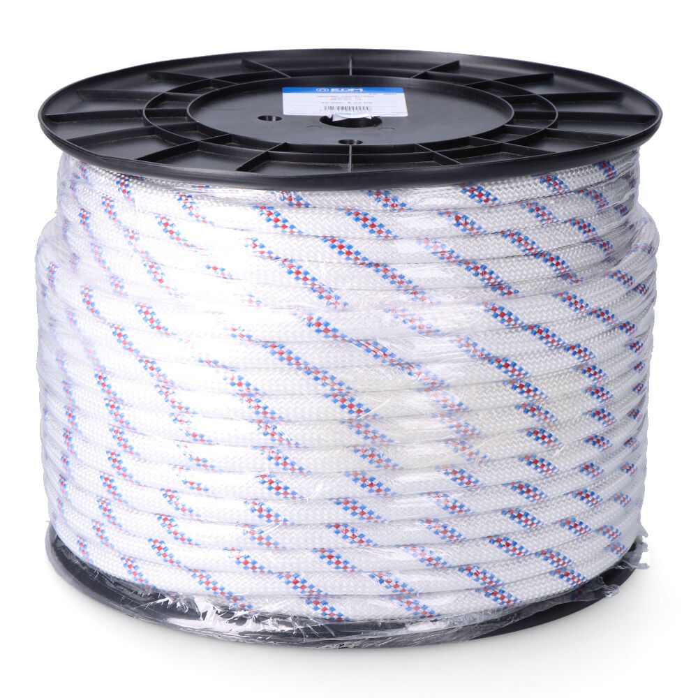Corda adriça entrançada de poliéster branco distinta, calibre 8 mm x 200 m - Image 3