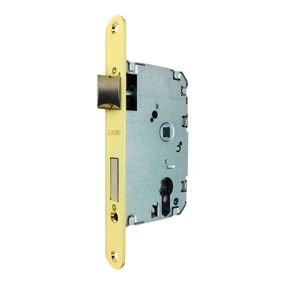 Fechadura de embutir C/R CRE03 60/47 mm acabamento latão