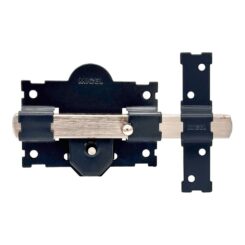 Trinco de sobreposição CRR06 105B/50mm pintado cinzento com chaves iguais maestras