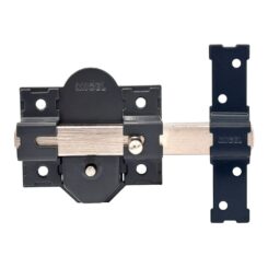 Trinco de sobreposição CRR08 86B/50mm pintado cinzento com chaves iguais mestra