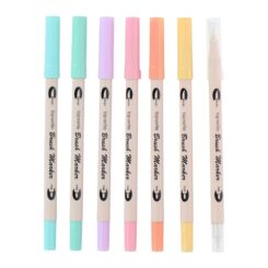 Marcadores de ponta dupla ø1,2 x 18,5 cm, cores sortidas, 7 peças