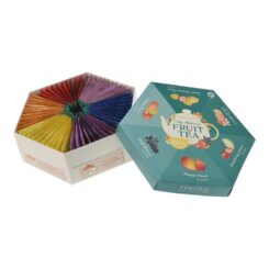 Caixa de chá hexagonal, 6 sabores, 60 sacos