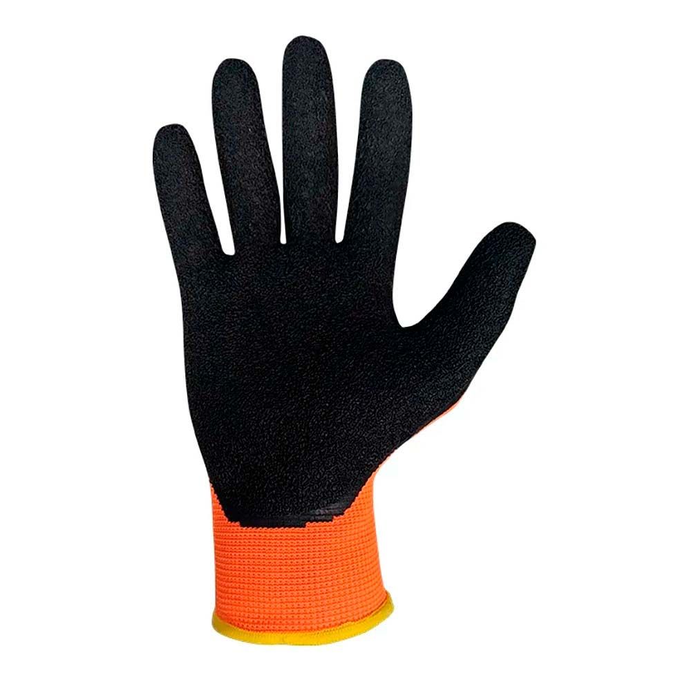 JUBA Luvas de Poliéster com Palma em Látex Rugoso, Keep Safe, Laranja e Preta, T-8 M - Image 2