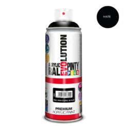 Spray de tinta acrílica evolução 520 cc ral 9004 preto sinal mate 300 g