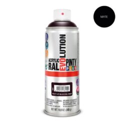 Tinta spray acrílica evolution 520 CC RAL 9005 preto intenso mate