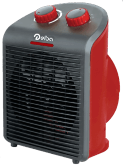 Termoventilador Vertical Vermelho e Preto