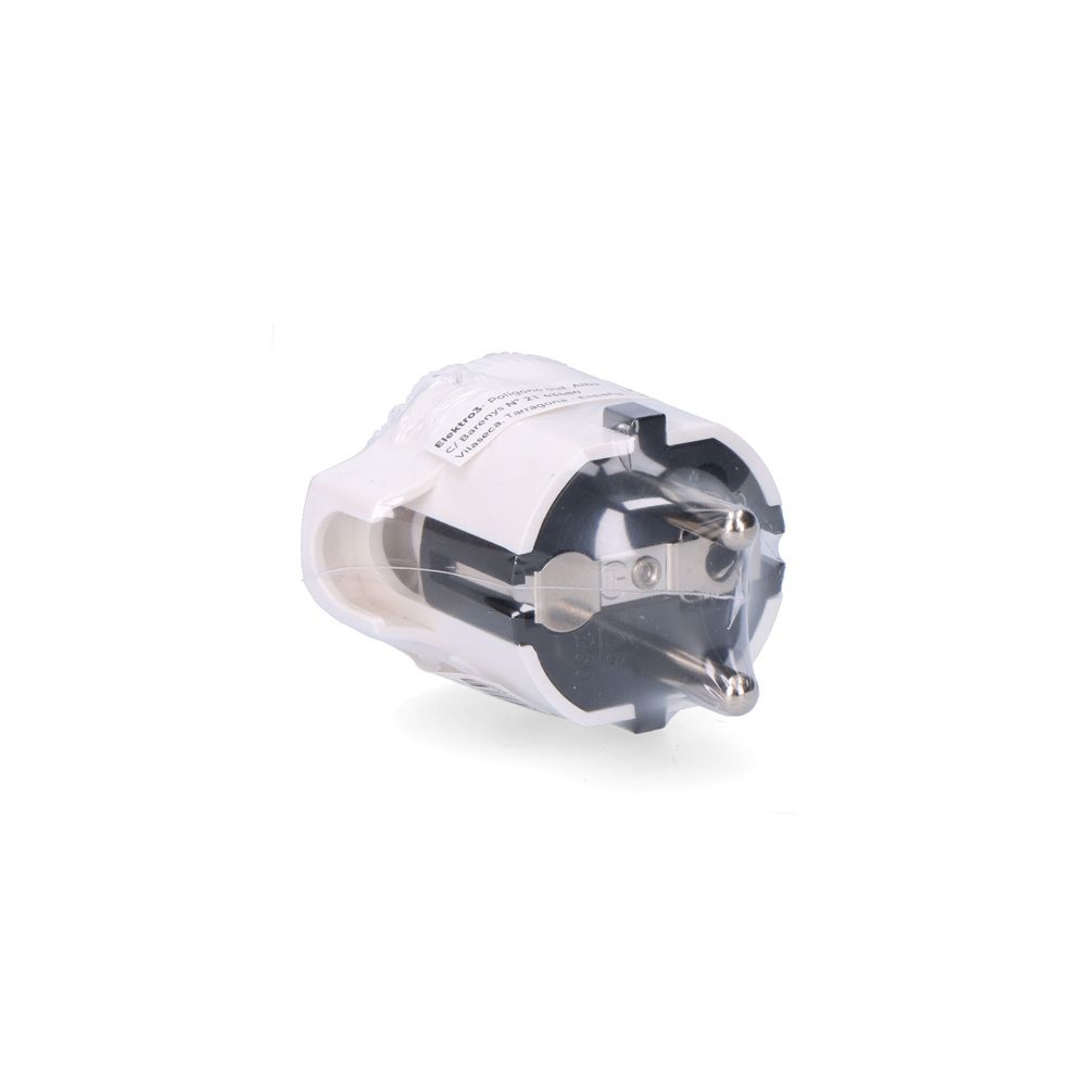 Plug 2P+E, 16A 250V~, saída 90, branco (retrátido) - Image 2