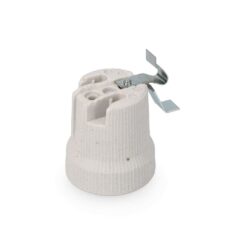 Casquilho porcelana E27 para plafons (retractilado) solera