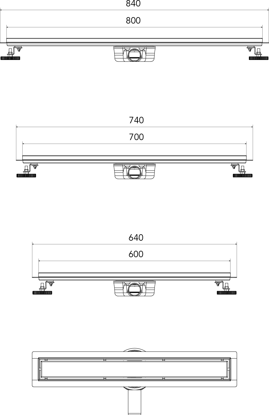 Calha de Duche T02